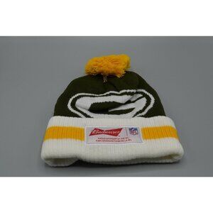 Green Bay Packers Budweiser NFL Beanie Toque Hat w Pom Pom NEW One Size